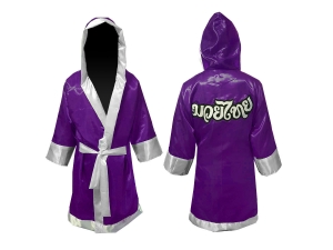 Custom Muay Thai Robe / Fight Robe : Purple